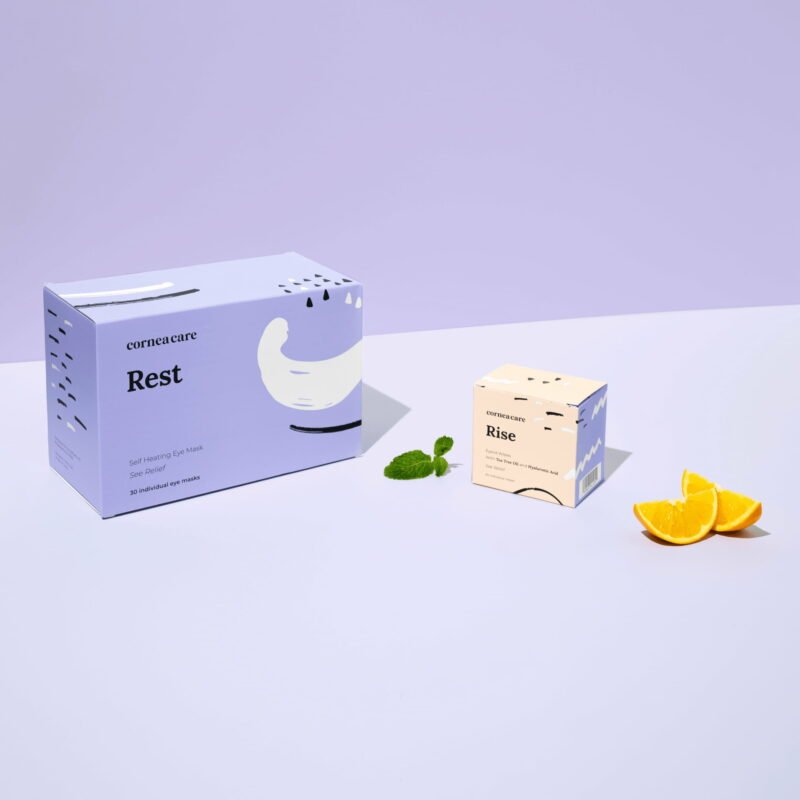 CorneaCare Eyelid Hygiene Foundation eyelid wipes and self heating warm compresses