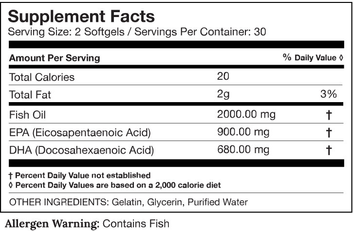 Omega 3 Supplement Facts